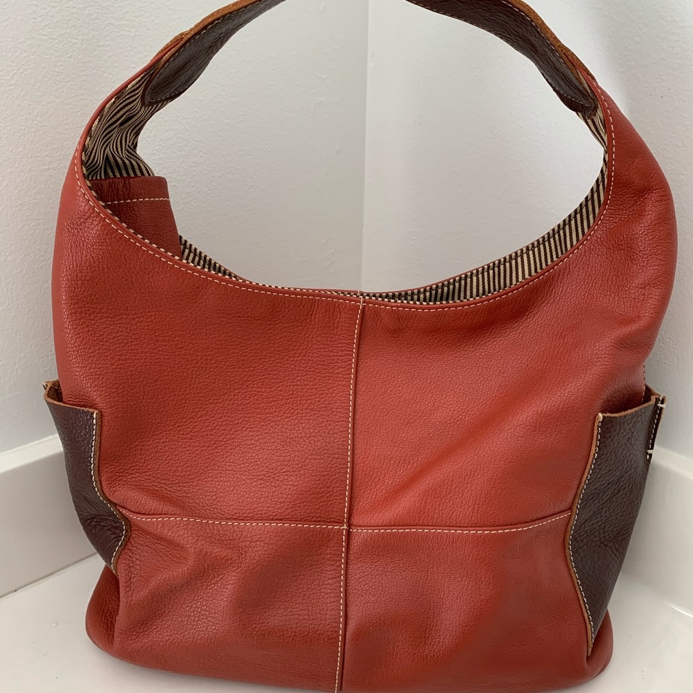 Bob Timberlake leather hobo handbag